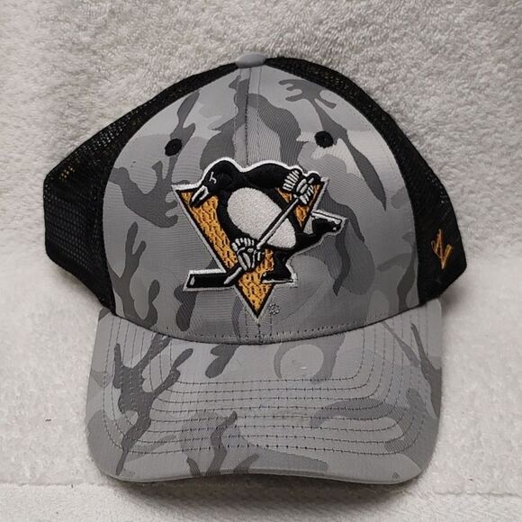 Zephyr Pittsburgh Penguins CAMO Trucker Snapback Hat - New - Picture 1 of 9
